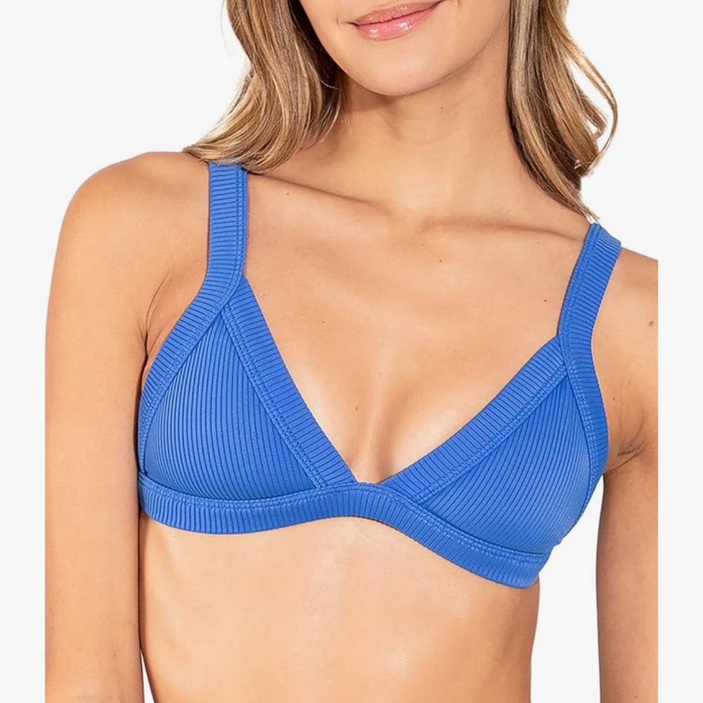ONEONE Blue Bikini Top Size XL Kameron Triangle Swimwear - Picture 5 of 5